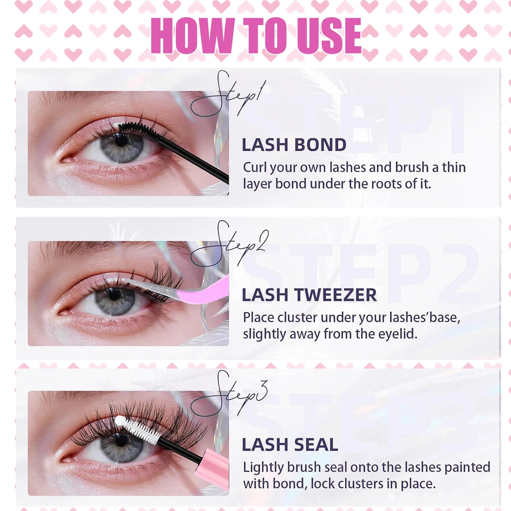 Xishiyo DIY Lash Clusters Eyelashes Extension Kit 30D-100D Curls 9-16Mm Mixed Length Wispy Manga Individual Lashes for Makeup & Cosmetic Use Sets