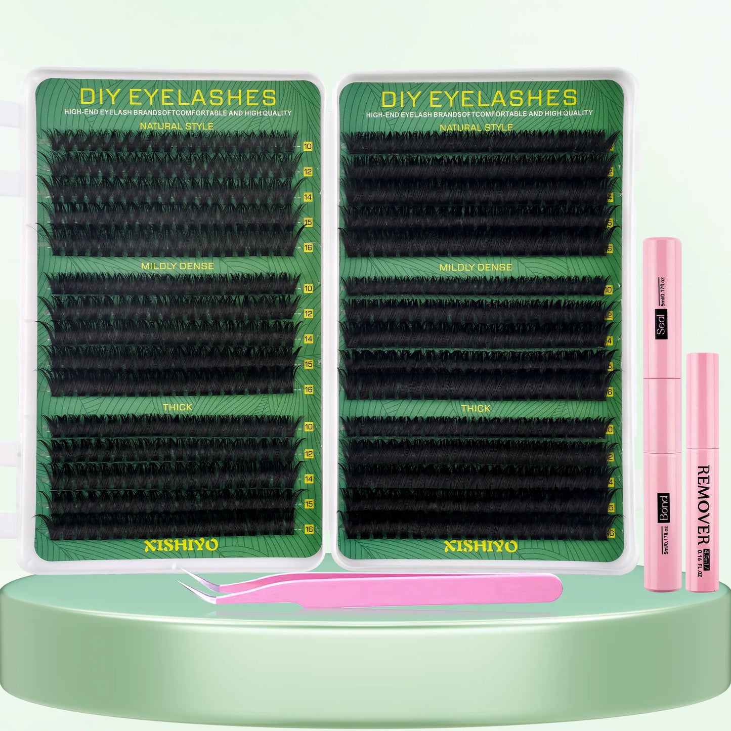 Xishiyo DIY Lash Clusters Eyelashes Extension Kit 30D-100D Curls 9-16Mm Mixed Length Wispy Manga Individual Lashes for Makeup & Cosmetic Use Sets