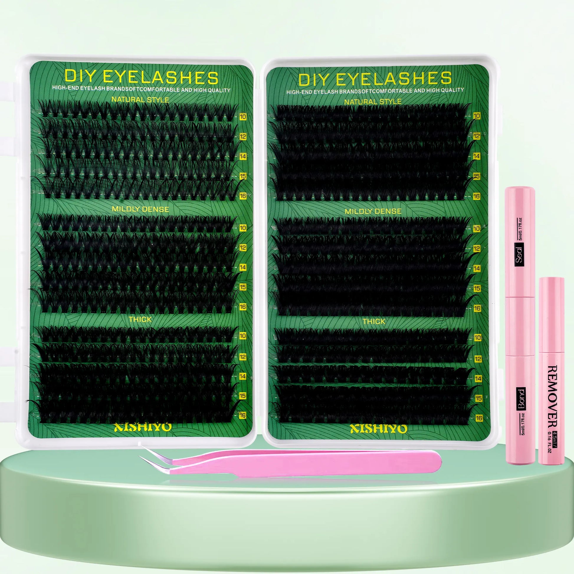 Xishiyo DIY Lash Clusters Eyelashes Extension Kit 30D-100D Curls 9-16Mm Mixed Length Wispy Manga Individual Lashes for Makeup & Cosmetic Use Sets